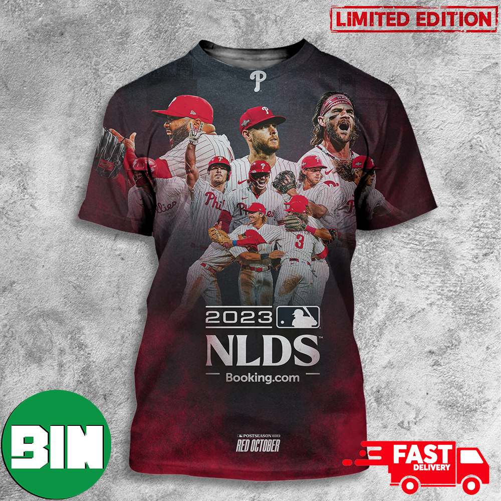 Philadelphia Phillies 2023 Postseason MLB Red October NLDS THe Fightins Are Moving On 3D T-Shirt Philadelphia Phillies 2023 Postseason MLB Red October NLDS THe Fightins Are Moving On 3D T-Shirt