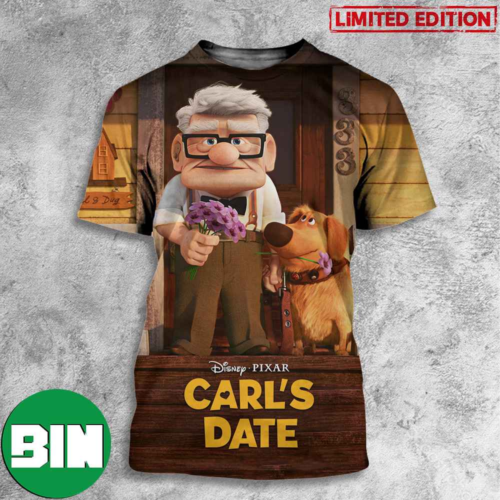 See The All-new Short Film With Elemental New Adventure Same Wingman Carl_s Date Disney x Pixar 3D T-Shirt