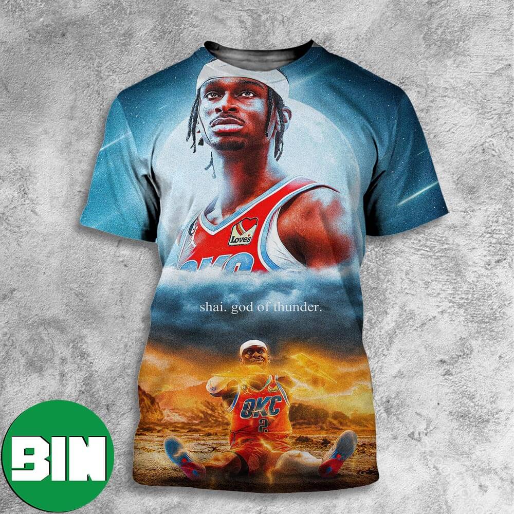 Shai Gilgeous-Alexander Oklahoma City Thunder NBA Team God Of Thunder All Over Print Shirt Shai Gilgeous-Alexander Oklahoma City Thunder NBA Team God Of Thunder All Over Print Shirt