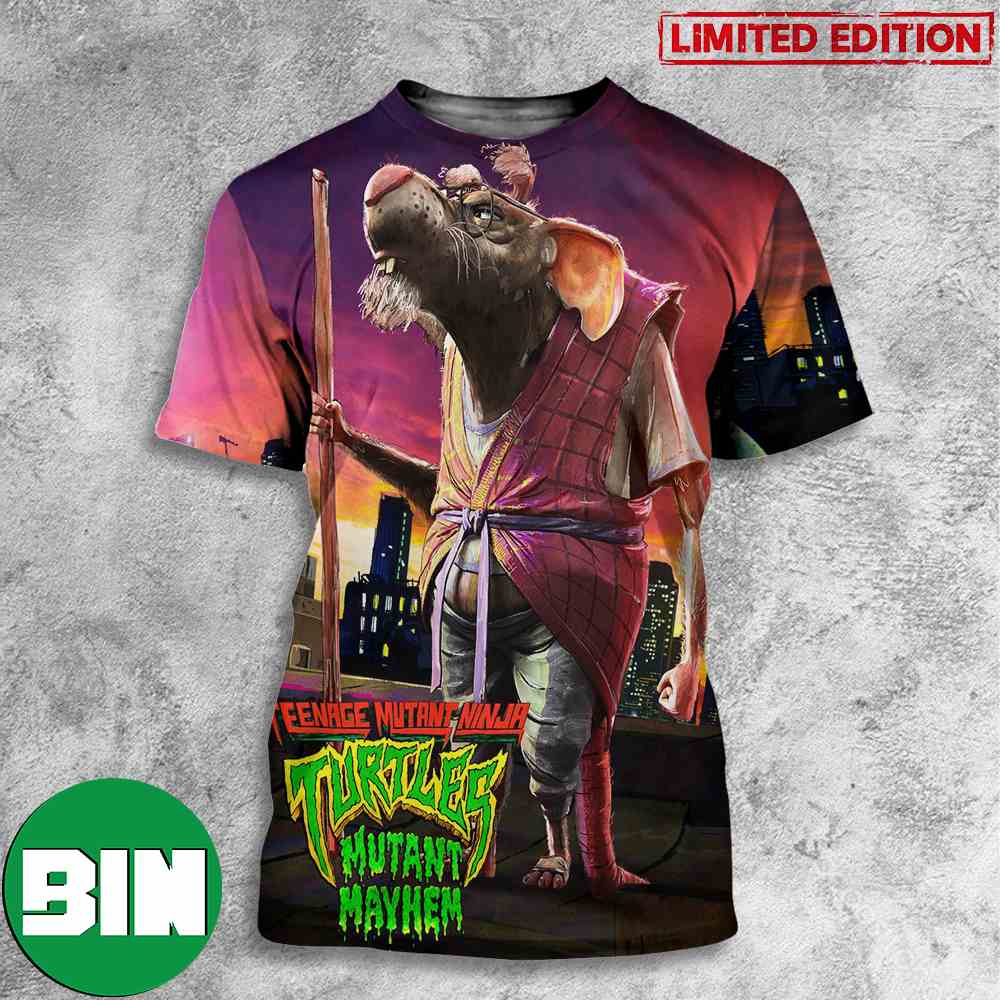 Splinter Teenage Mutant Ninja Turtles Mutant Mayhem TMNT Movie T-Shirt