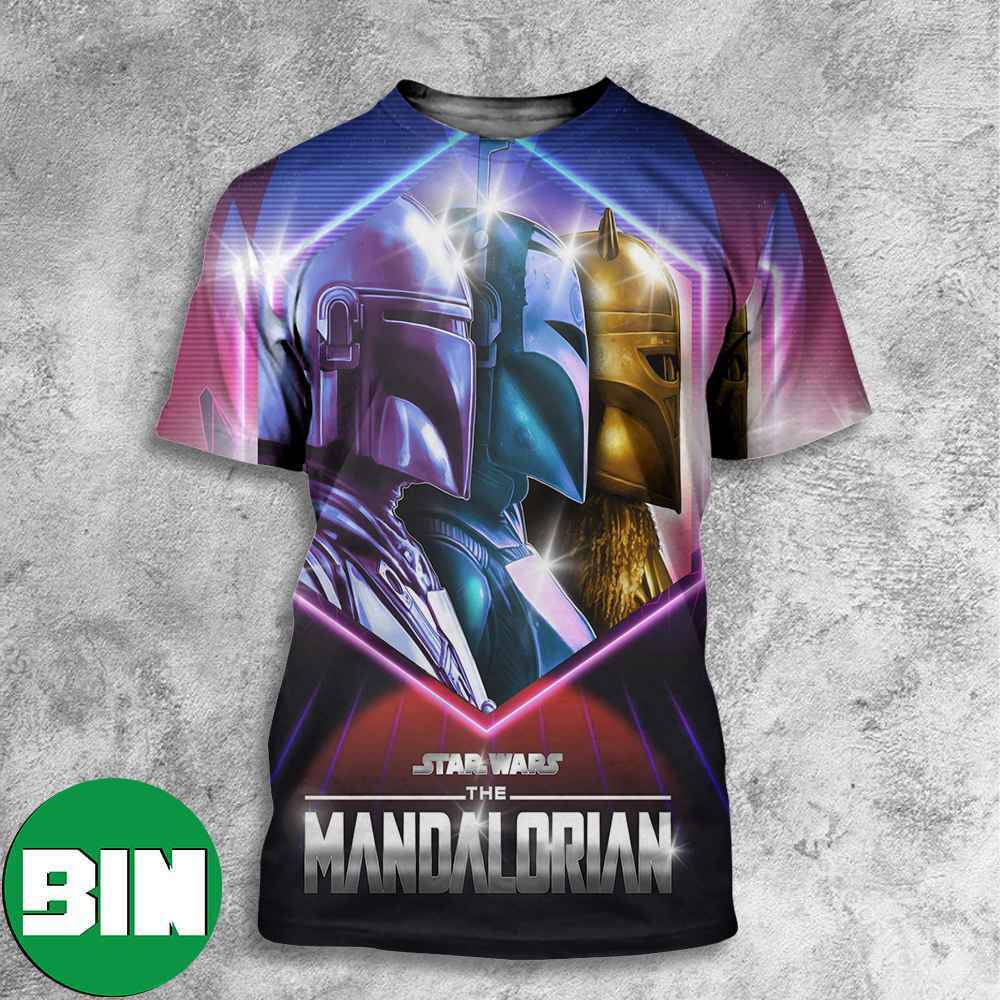 Star Wars New Art The Mandalorian Disney Plus All Over Print Shirt