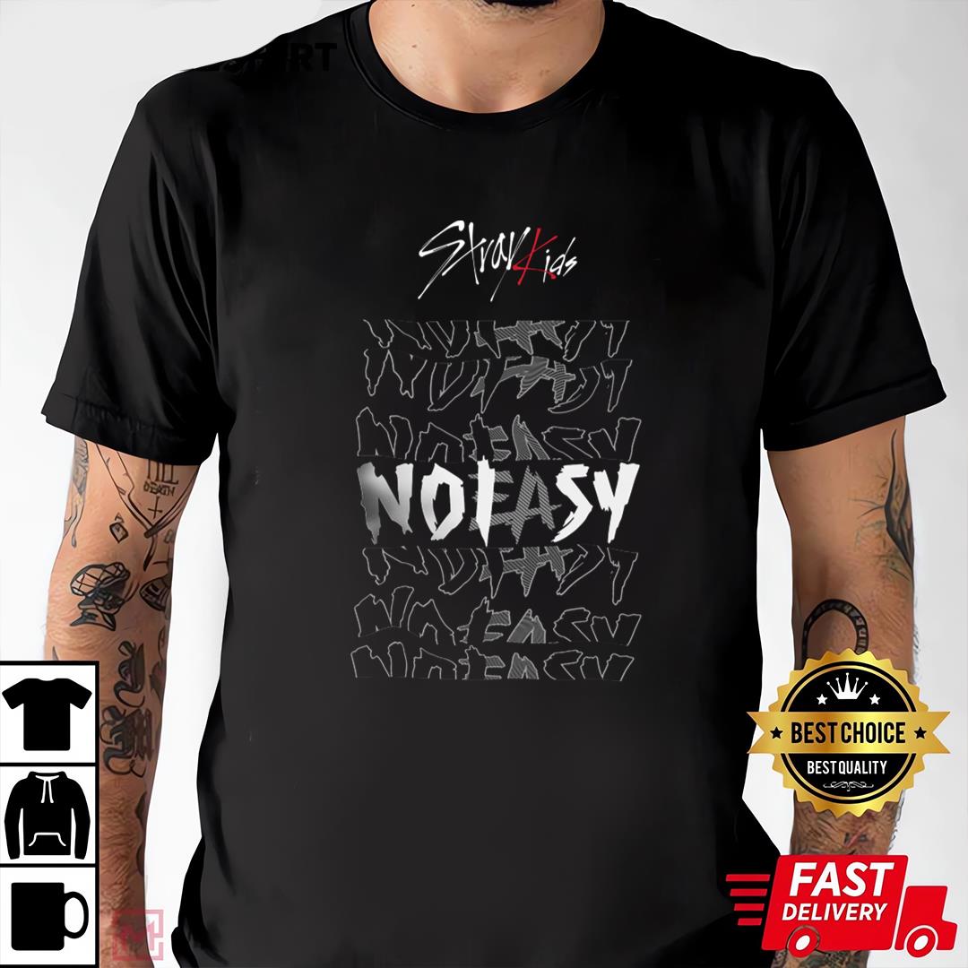 Stray Kids NoEasy Special Typography Text design with Logo T-Shirt