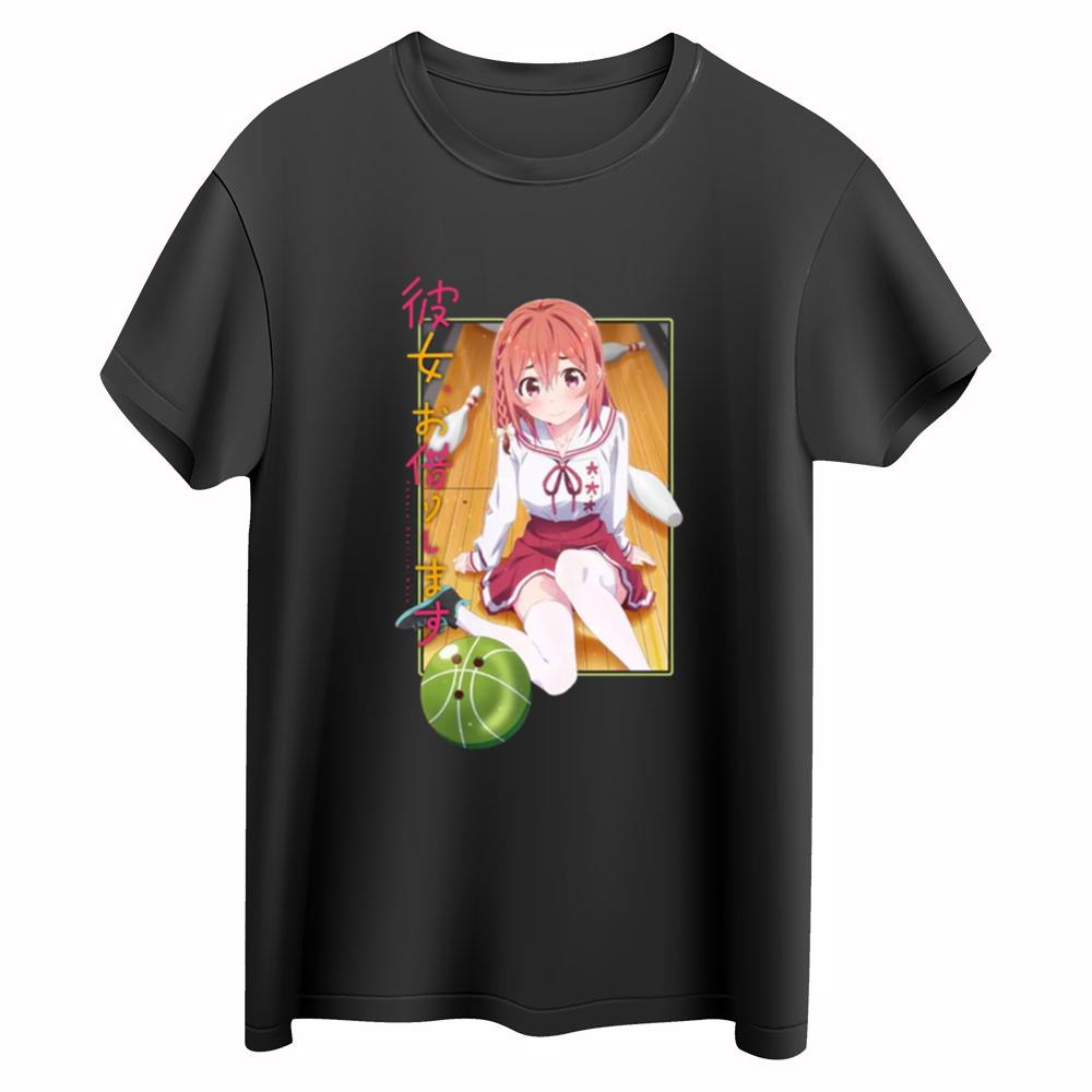 Sumi Rent-A-Girlfriend Anime Cartoon Character Mens Black Graphic Tee Shirt-Medium