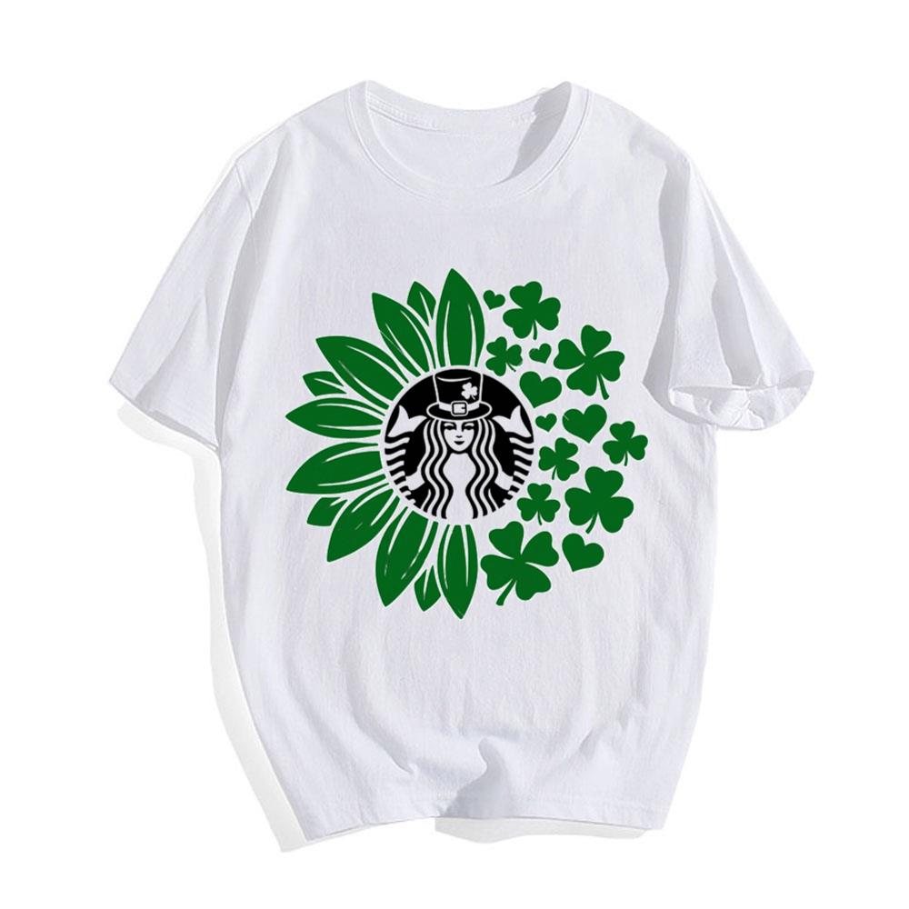 Sunflower Starbucks Womens St Patricks Day T-Shirts