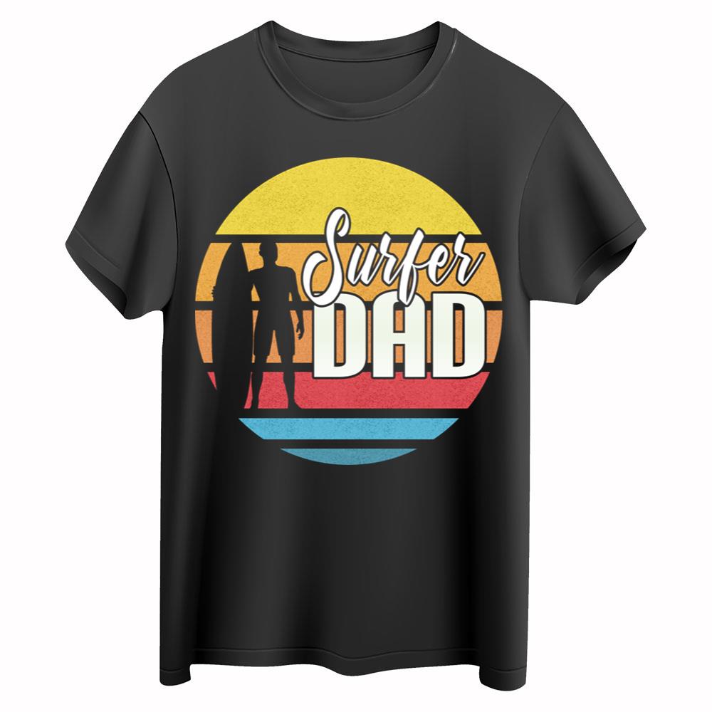 Surfer Dad Father_s Day Retro Design T-Shirt