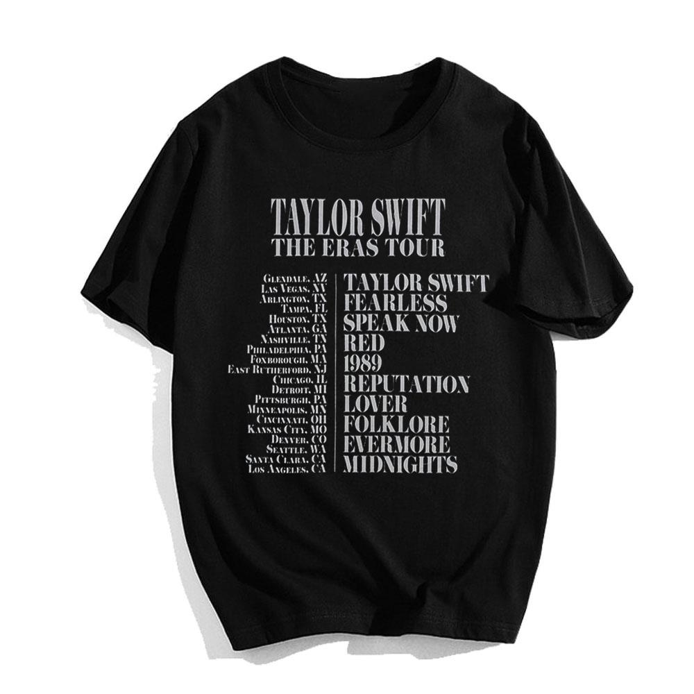 Taylor Swift The Eras Tour 2023 Black T-shirt