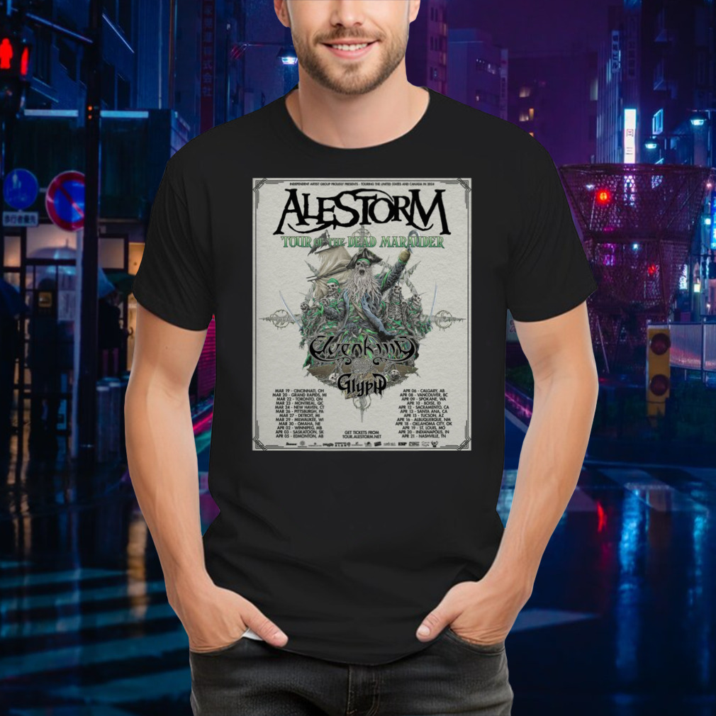 Alestorm Tour 2024 poster shirt
