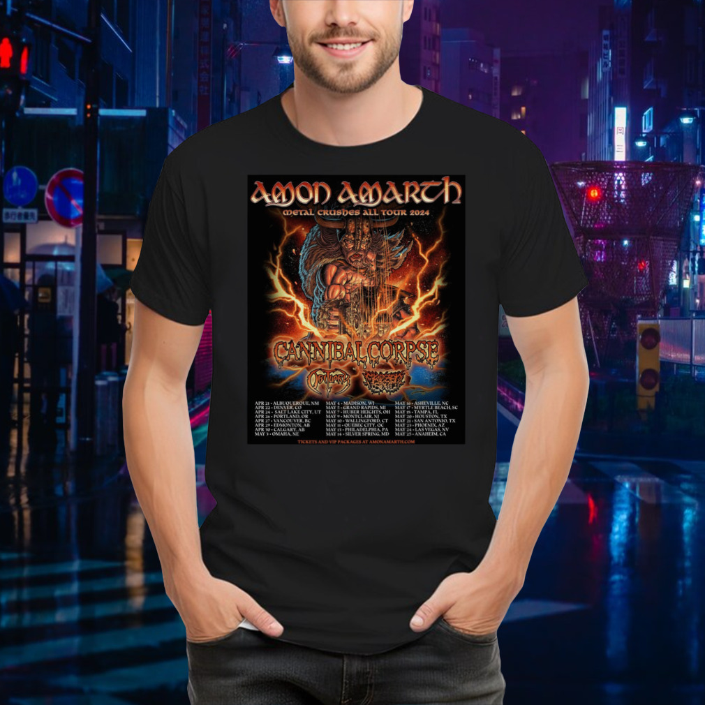 Amon Amarth Tour 2024 poster shirt Trend Tee Shirts Store