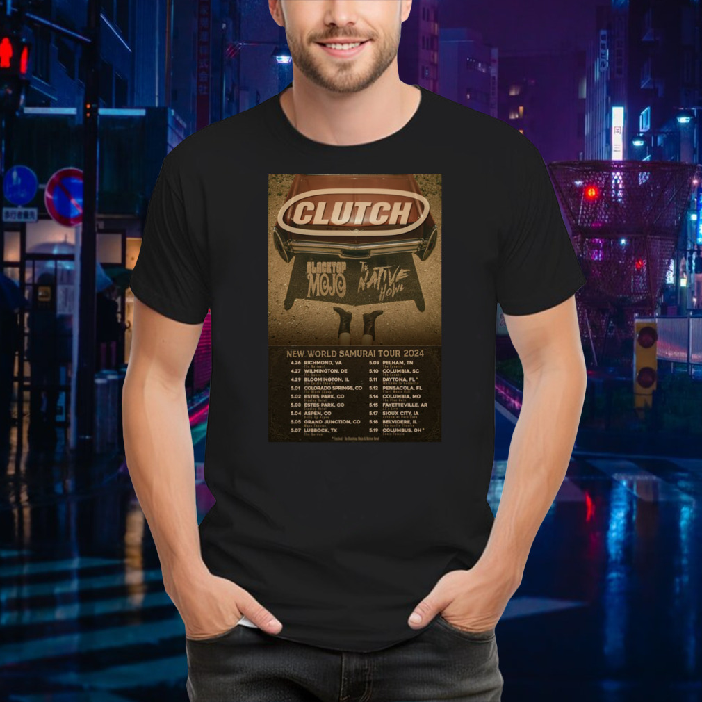 Clutch Tour 2024 poster shirt