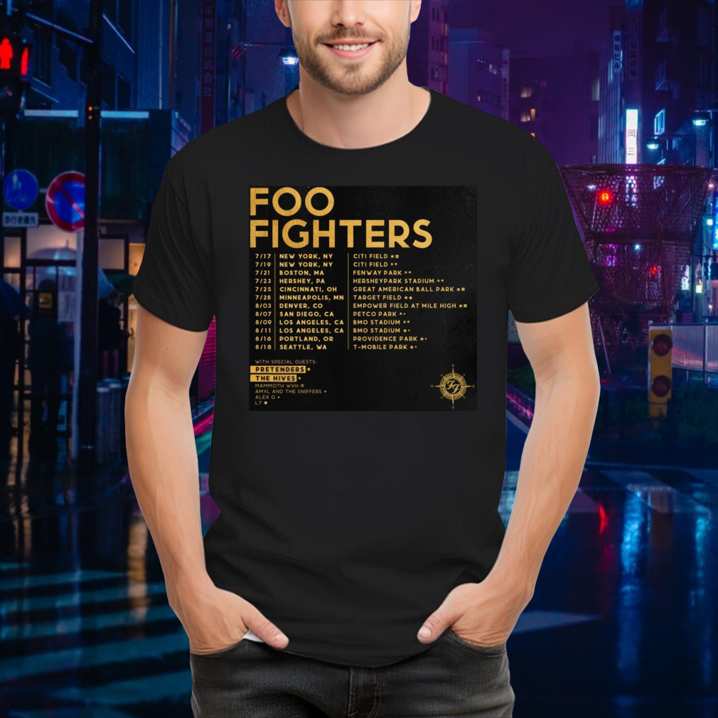 Foo Fighters Tour 2024 poster shirt
