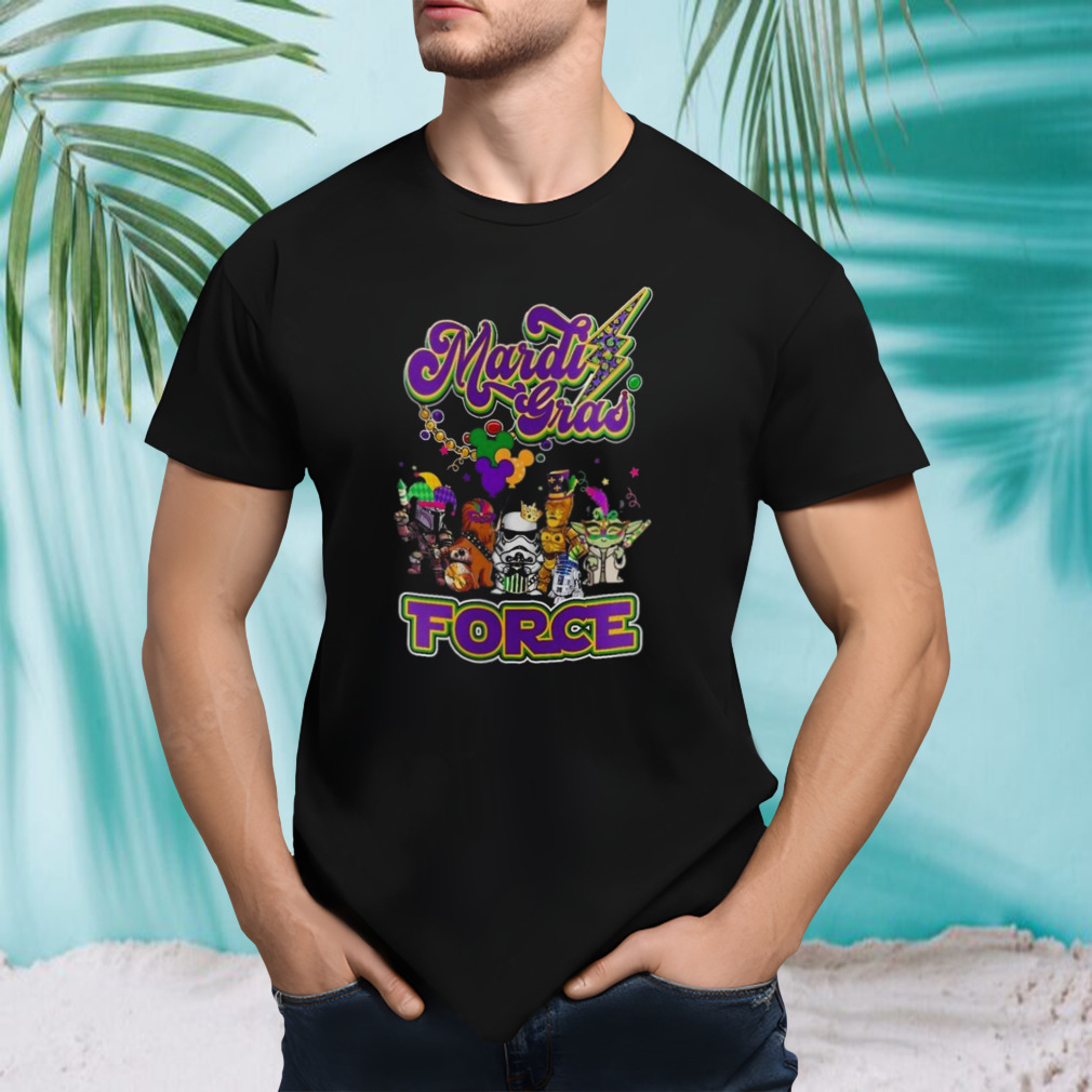 Star War Baby Yoda Mardi Gras Force T-Shirt