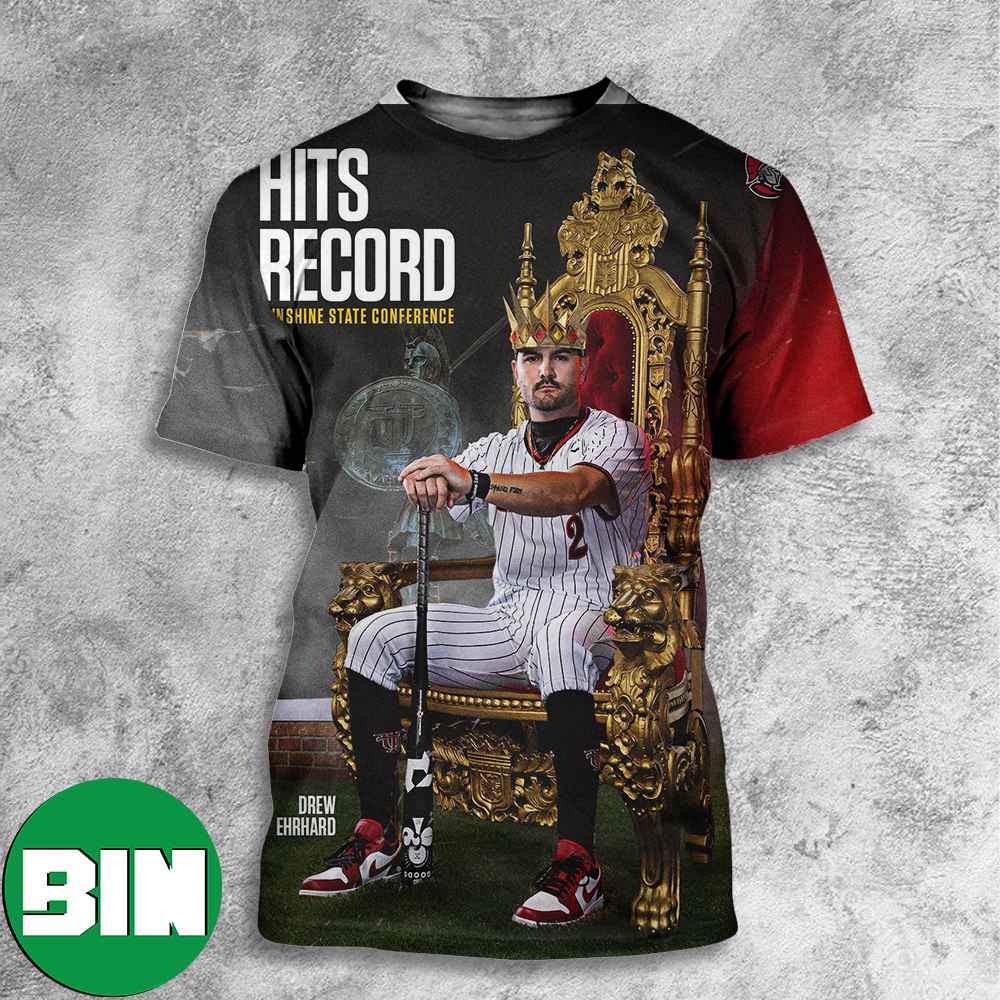 Tampa Bay Rays MLB Team Drew Ehrhard Is The New Record Holder In The Sunshine State Conference All Over Print Shirt