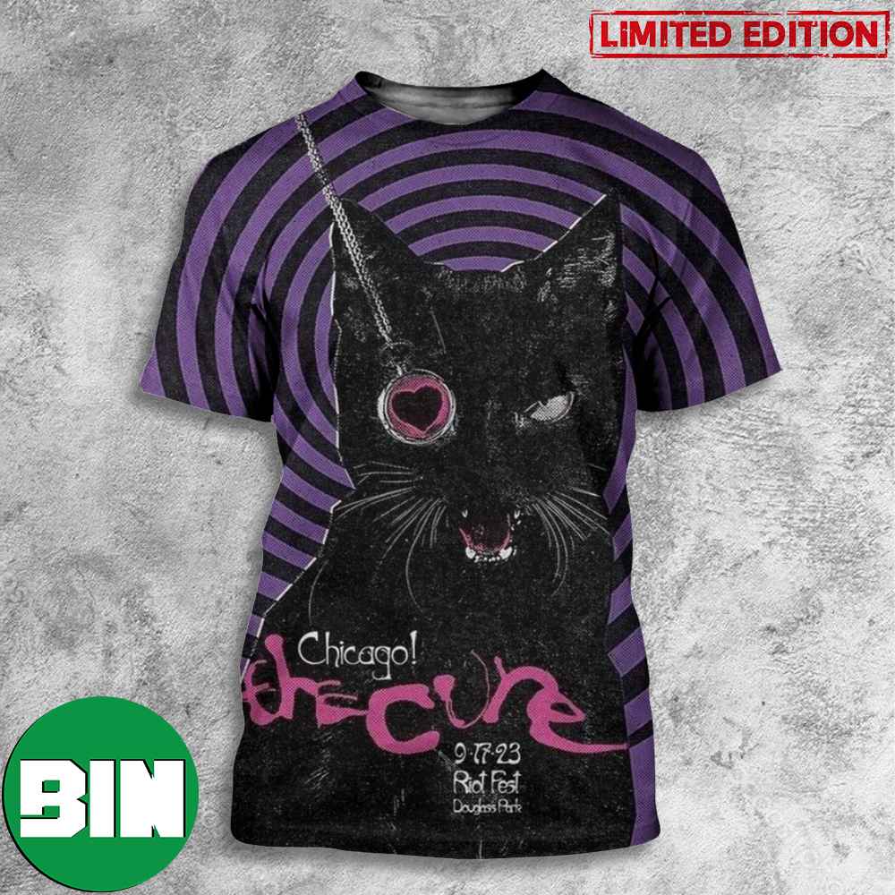 The Cure September 17 2023 Riot Fest Coorporation In Douglass Park Chicago 3D T-Shirt