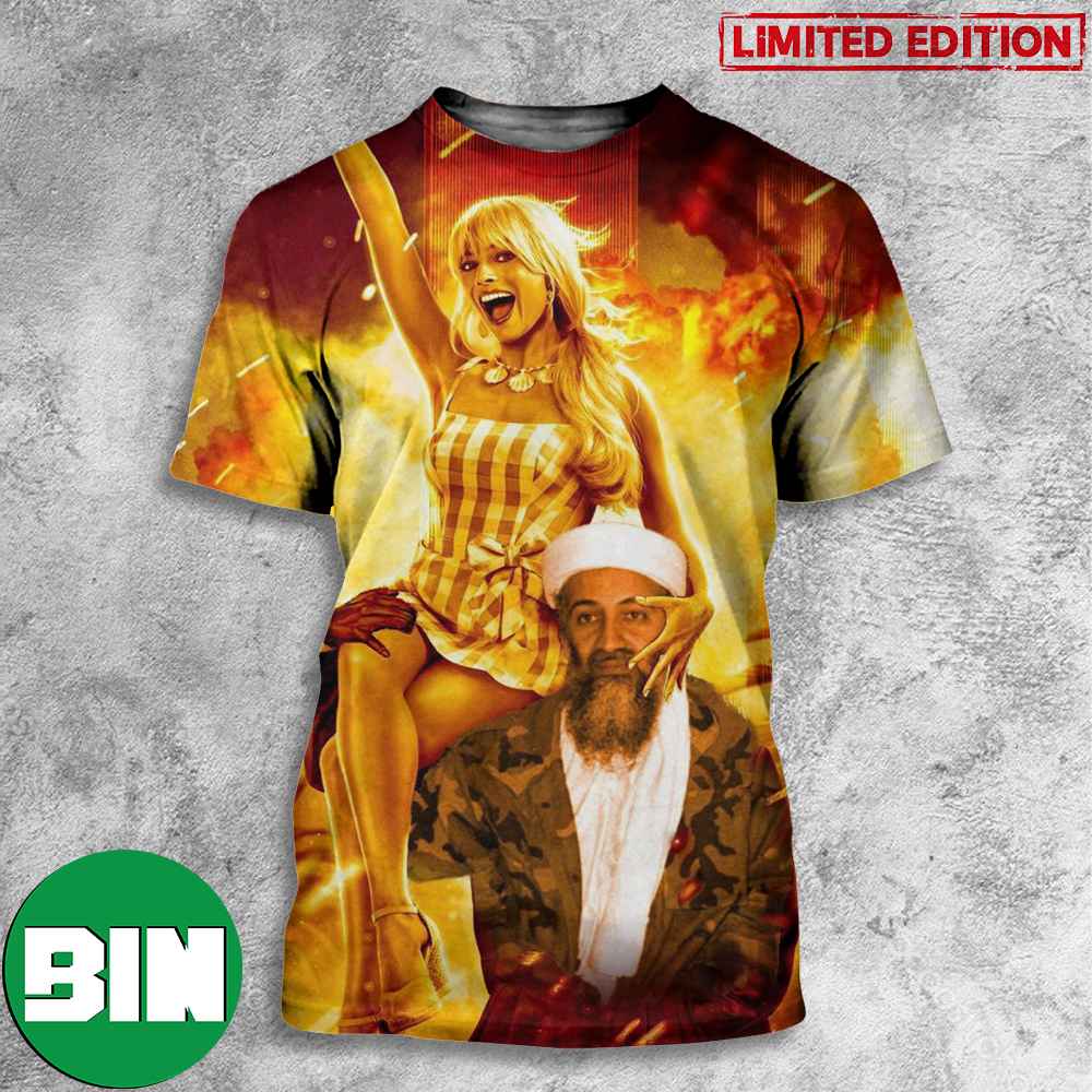 The World Forever Changes Barbenheimer Barbie x Osama Bin Laden Funny Poster 3D T-Shirt