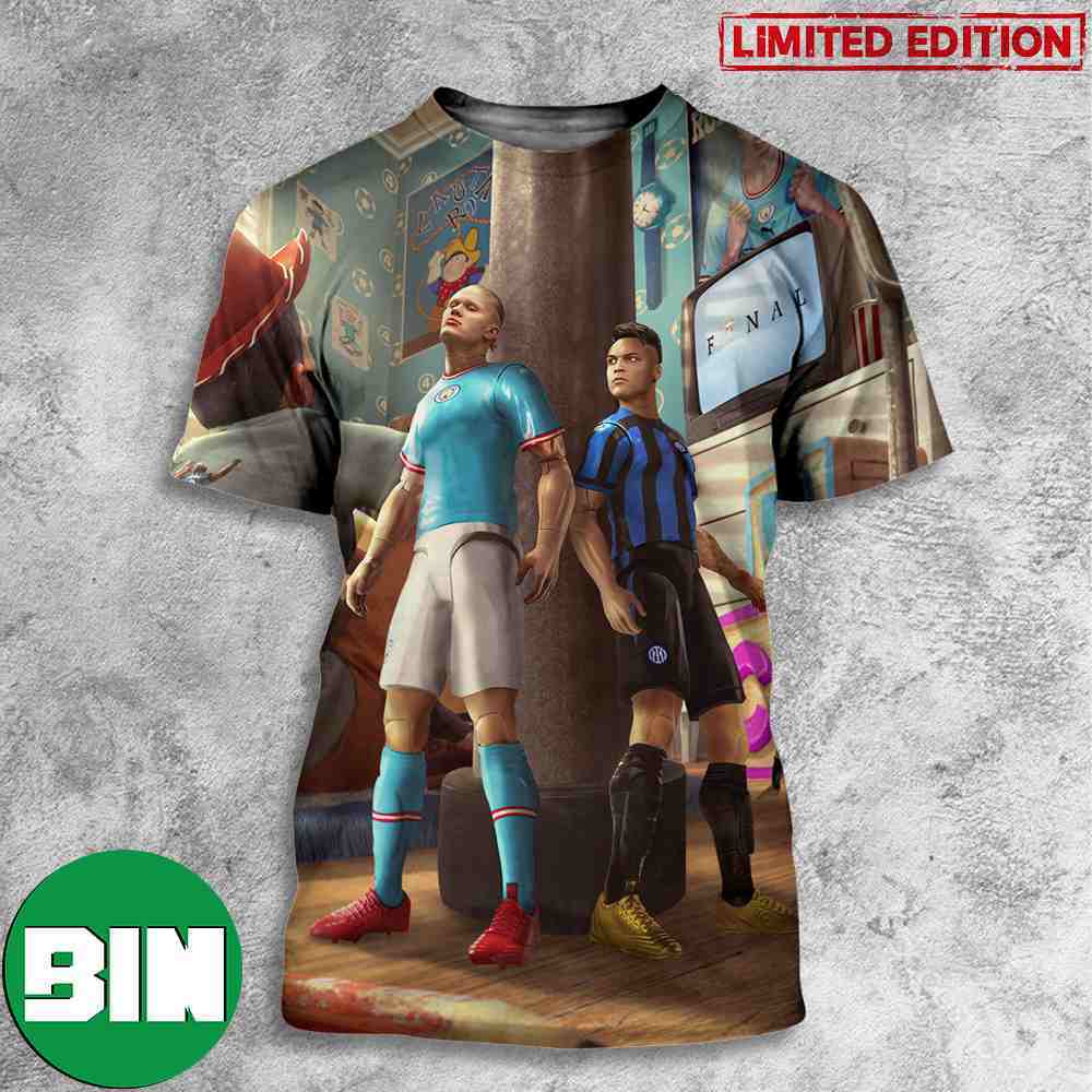 UEFA Champions League Finals Toy Story Edition Inter Milan vs Man City 3D T-Shirt