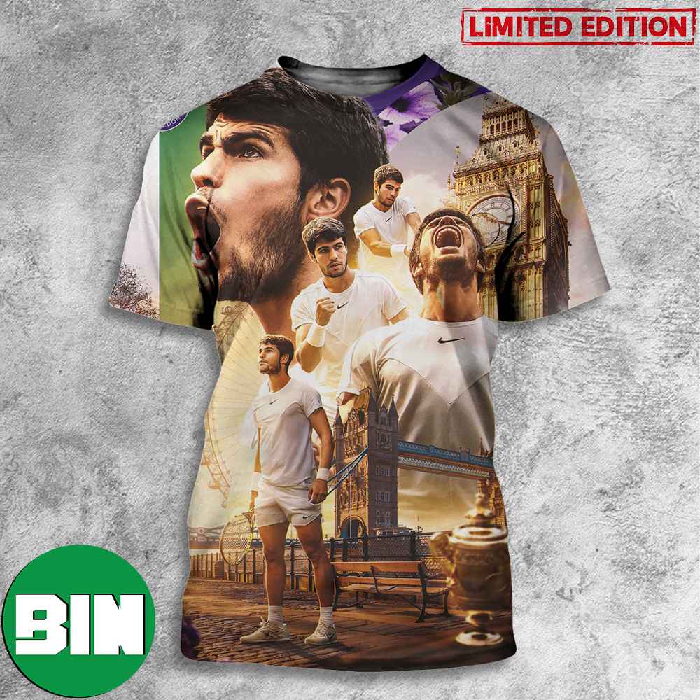 Your 2023 Wimbledon Men_s Singles Champion Carlos Alcaraz 3D T-Shirt