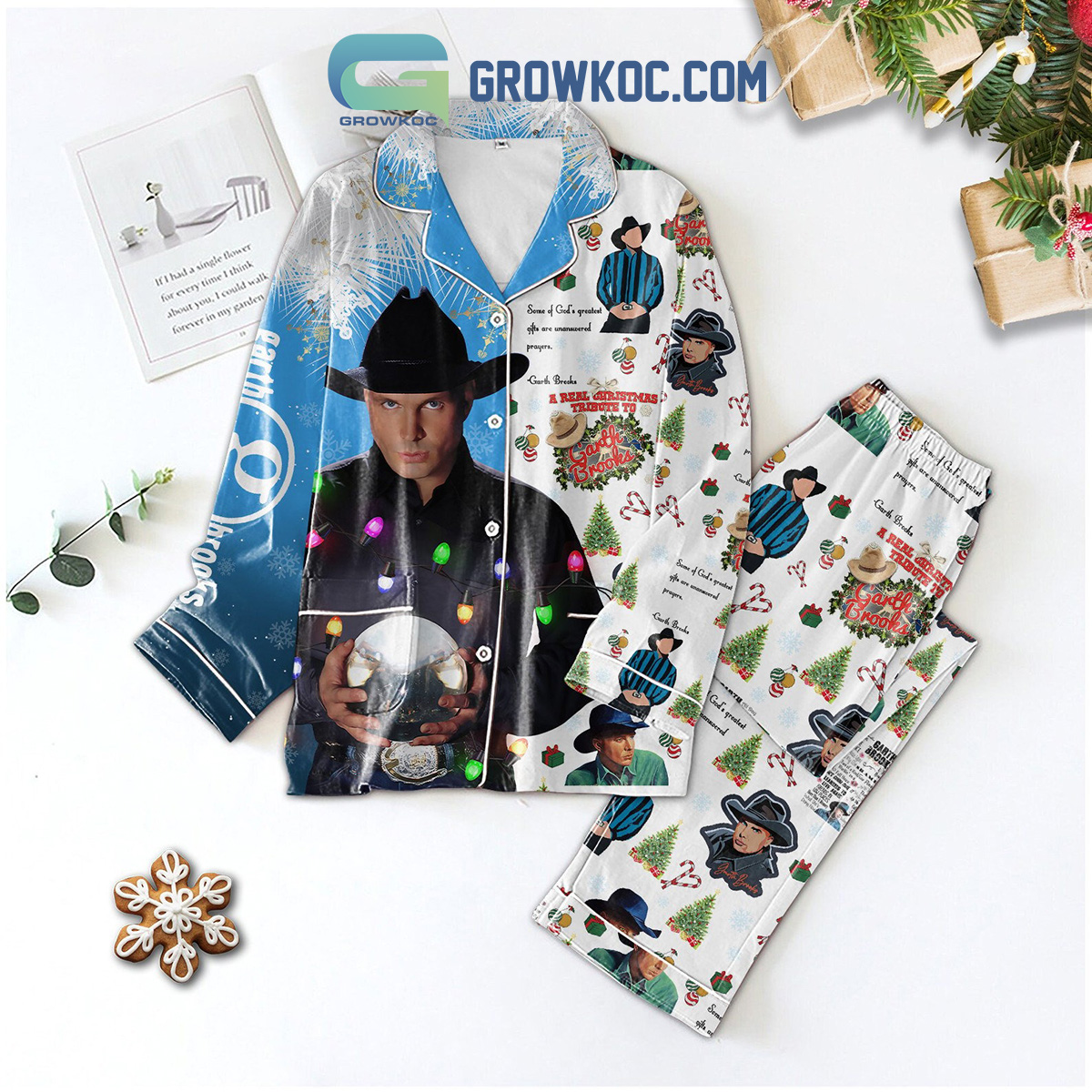 A Real Christmas Tribute To Garth Brooks Pajamas Set