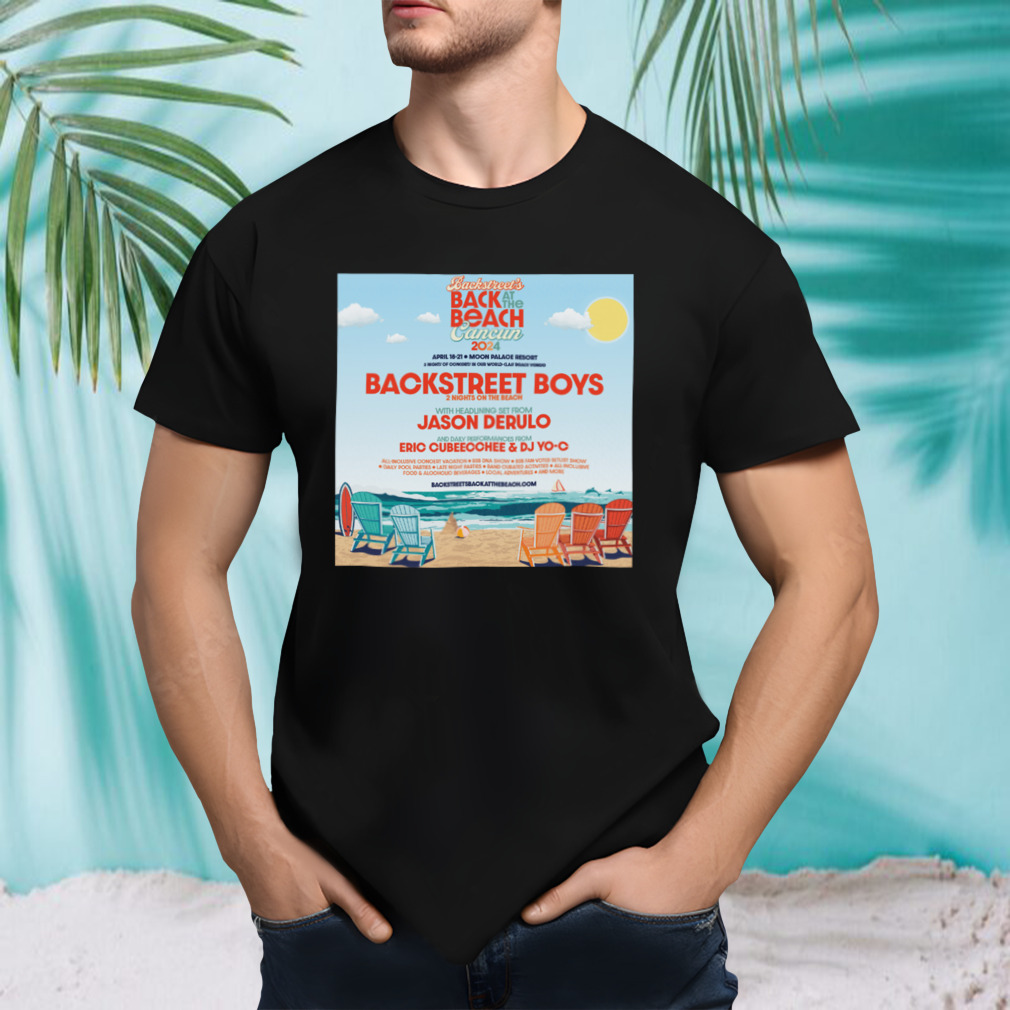Backstreets Back at the Beach 2024 poster shirt