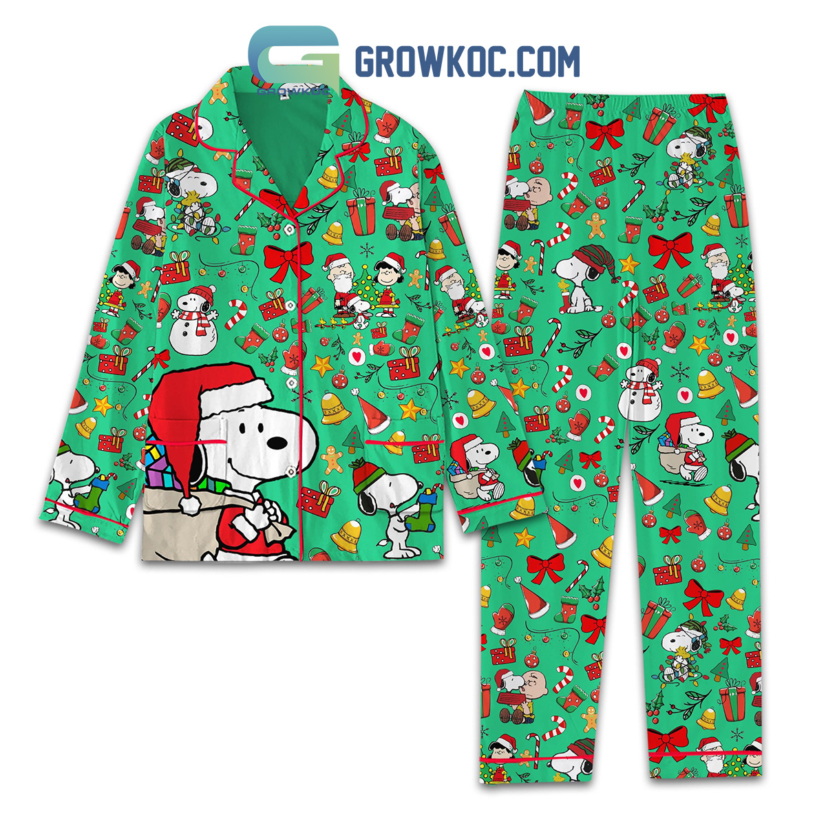 Snoopy Peanuts Merry Christmas Pajamas Set