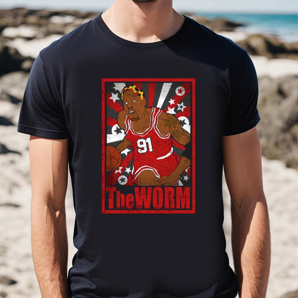 Rodman Basketball The Worm Chicago 91 Legend T-Shirt