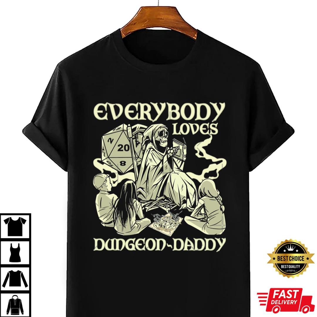 Rpg Gamer Dungeon Daddy D20 Dice Pen And Paper Board Game Classic T-shirt