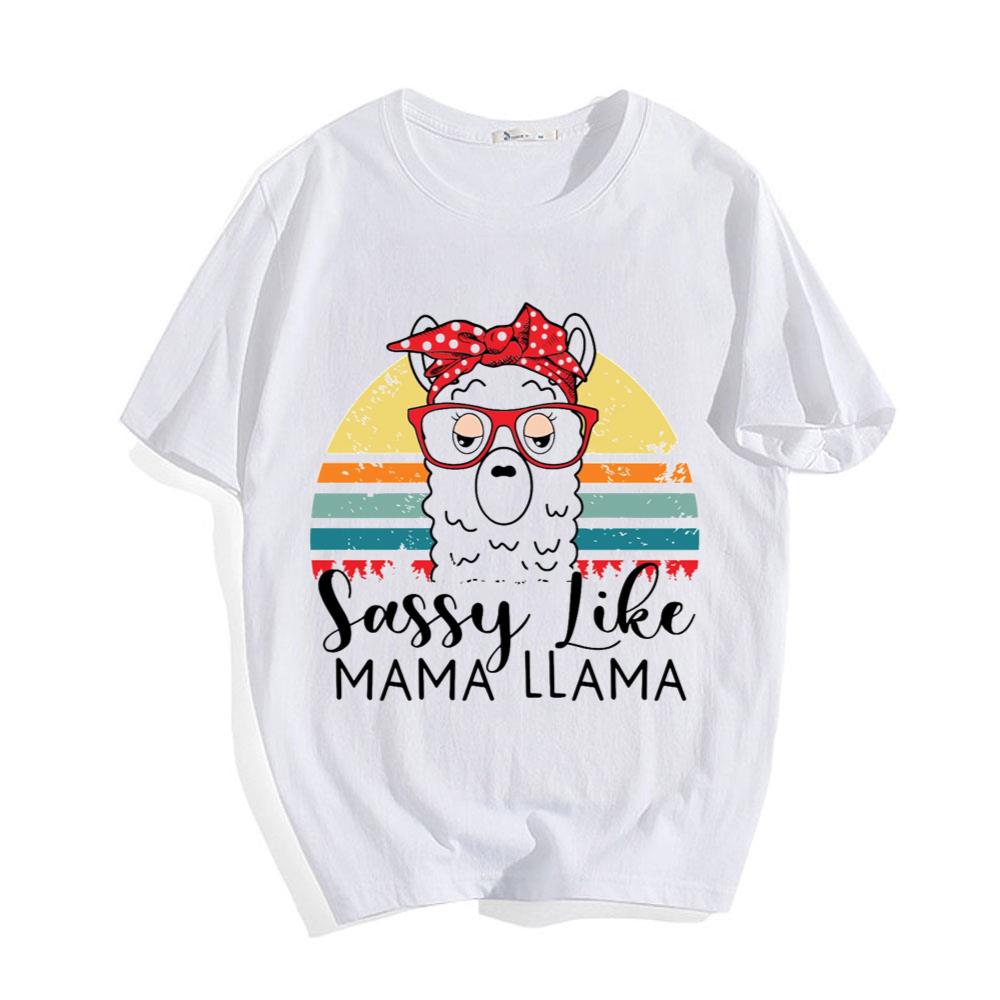 Sassy Like Mama Llama T-Shirt Gift For Mom