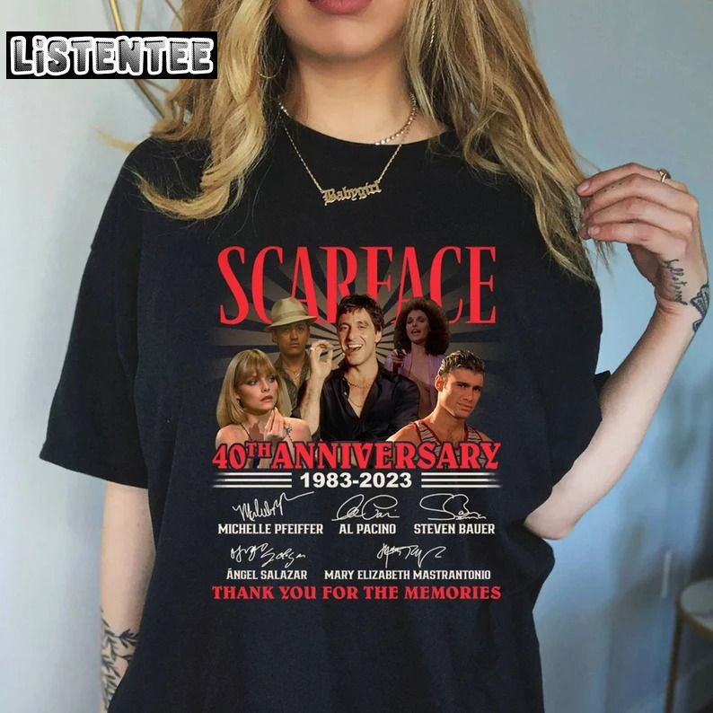 Scarface 40th 1983-2023 Thank You For The Memories T-Shirt