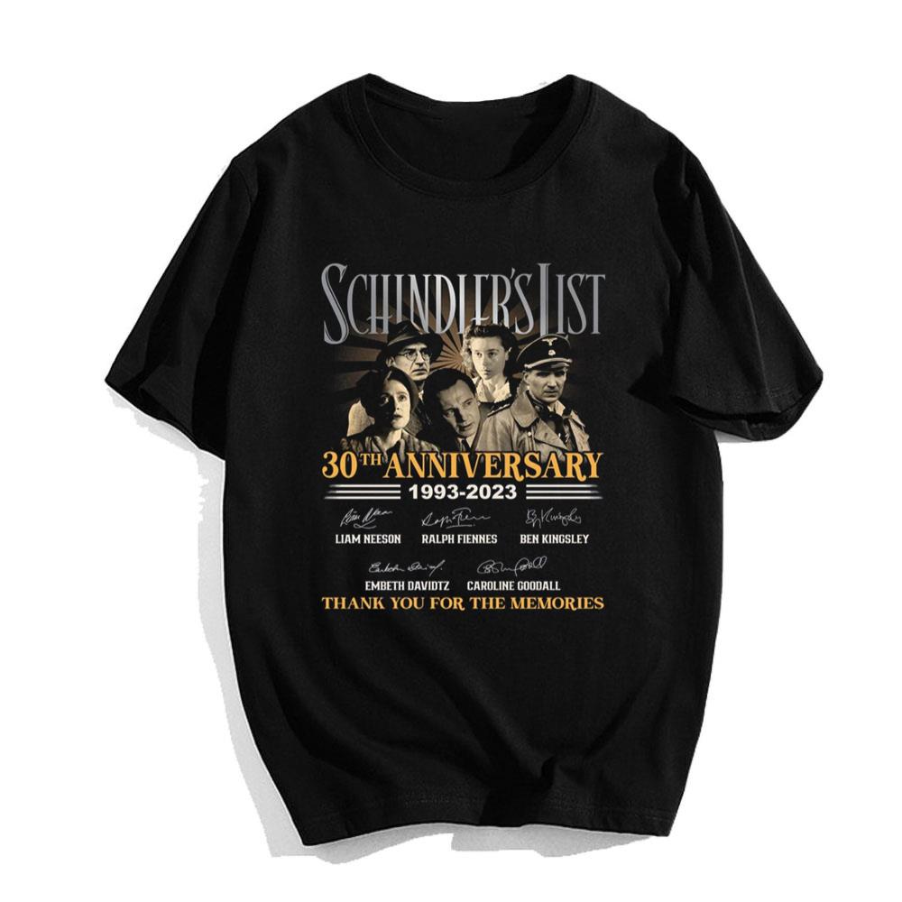 Schindler_s List 30th Anniversary T-shirt Thank You For The Memories Shirt