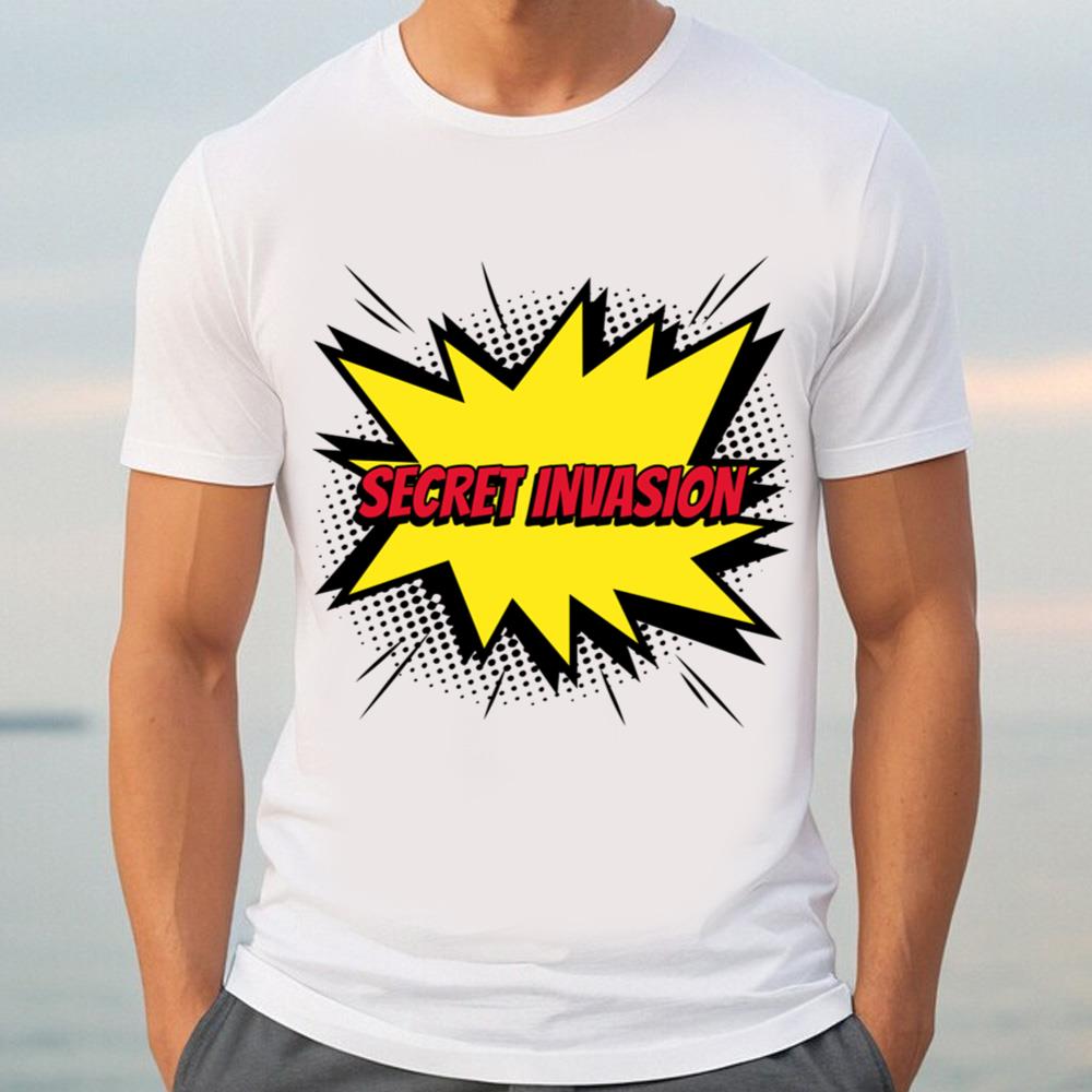Secret Invasion Comic Kapow Style Artwork T-shirt