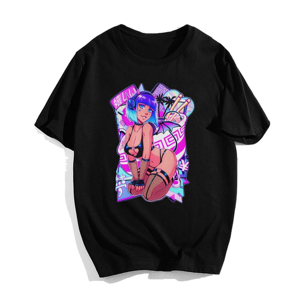Sexy Anime Girl Japanese Sexy Demon Girl Cosplay T-Shirt