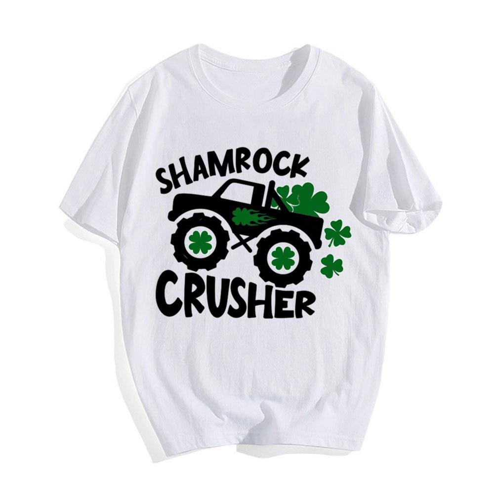 Shamrock Crusher Truck Womens St Patricks Day T-Shirts