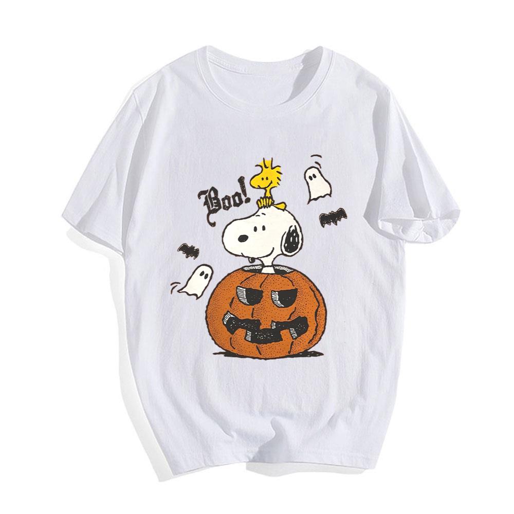 Snoopy Halloween Shirt Boo Ghost With Pumpkin
