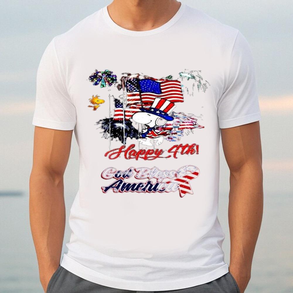 Snoopy Happy 4th Of July Shirt, God Bless American Shirt