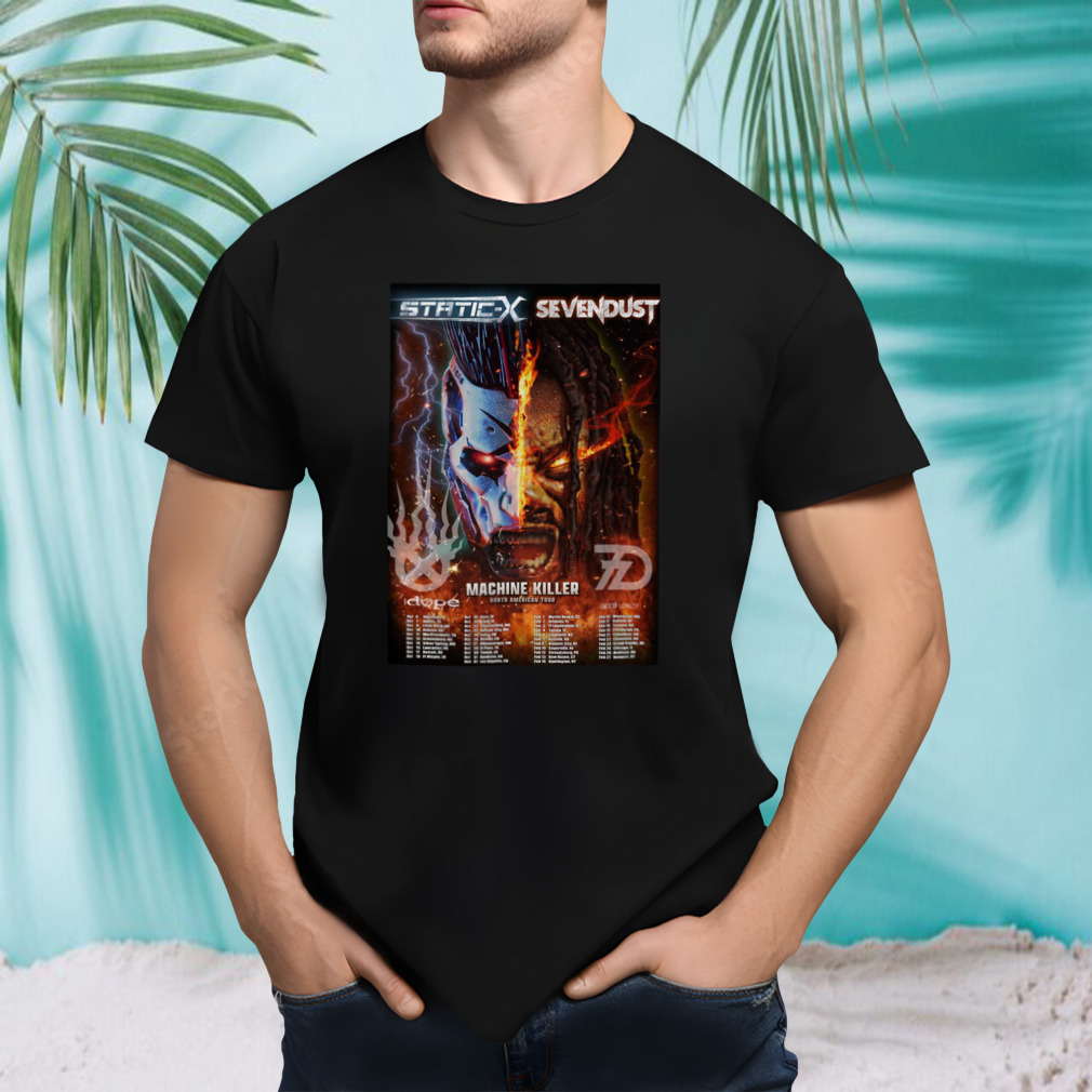 Static-X + Sevendust Tour 2024 poster shirt