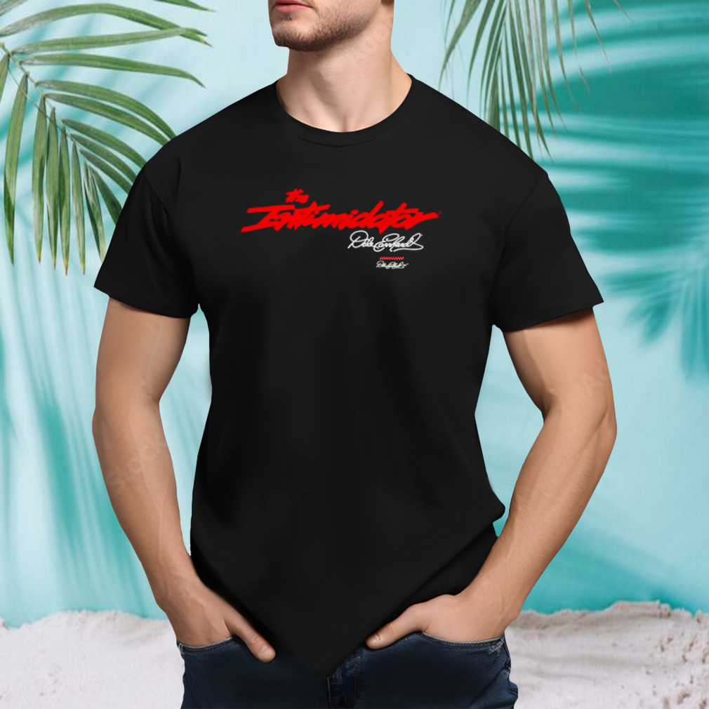Dale Earnhardt Checkered Flag Sports the Intimidator shirt