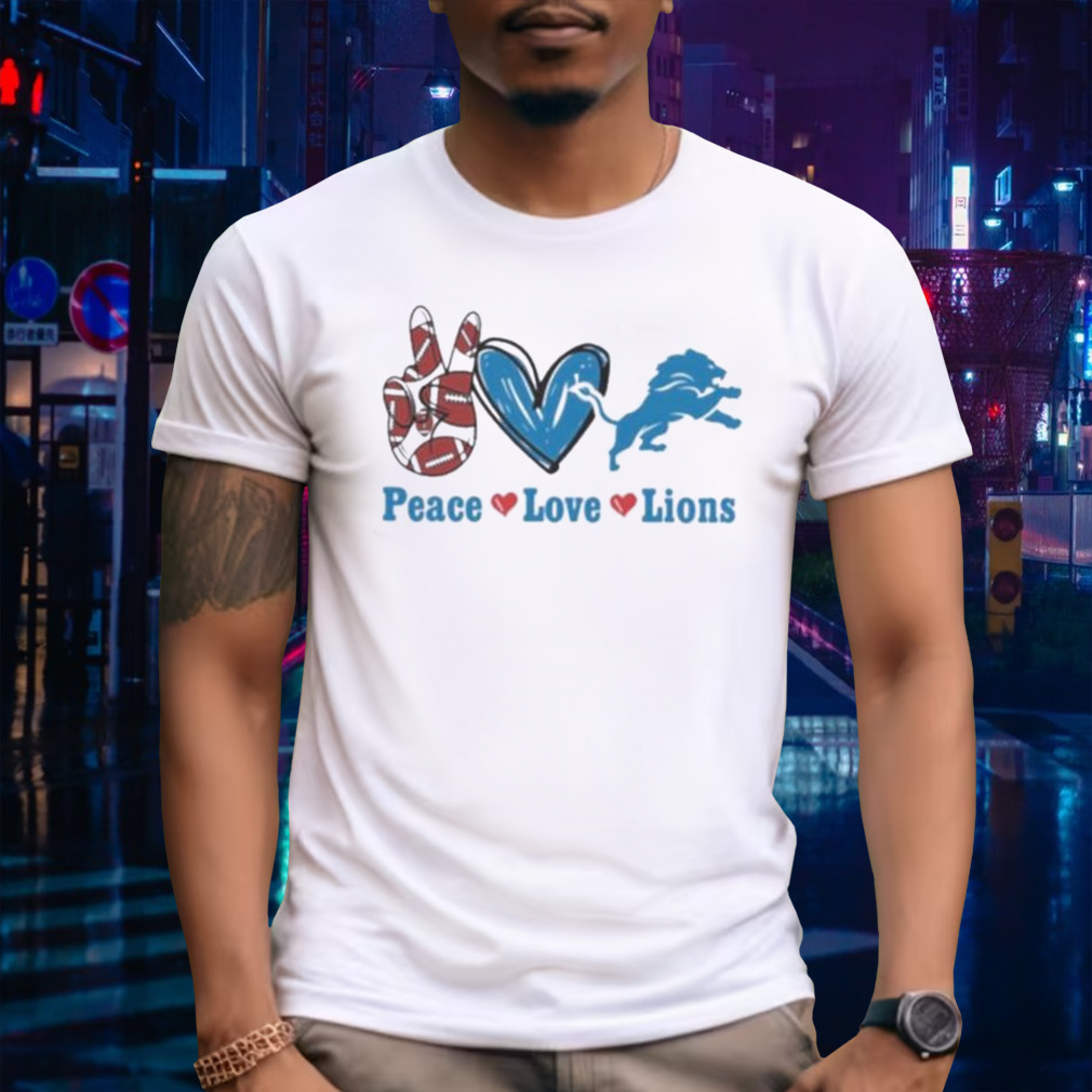 Peace Love Detroit Lions 2024 T-shirt