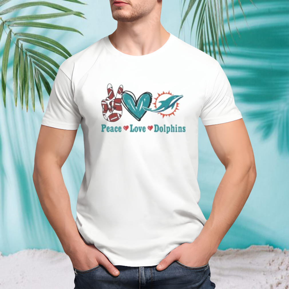 Peace Love Miami Dolphins 2024 T-shirt
