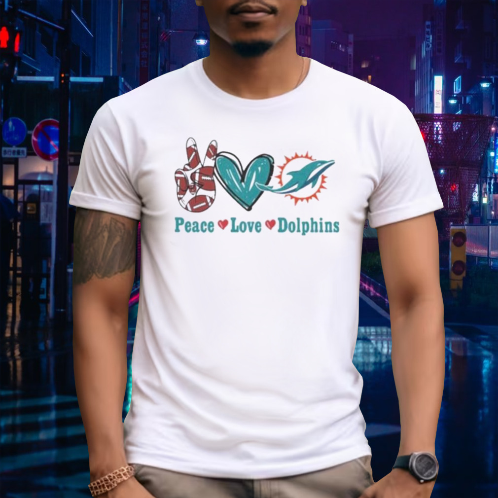 Peace Love Miami Dolphins 2024 T-shirt