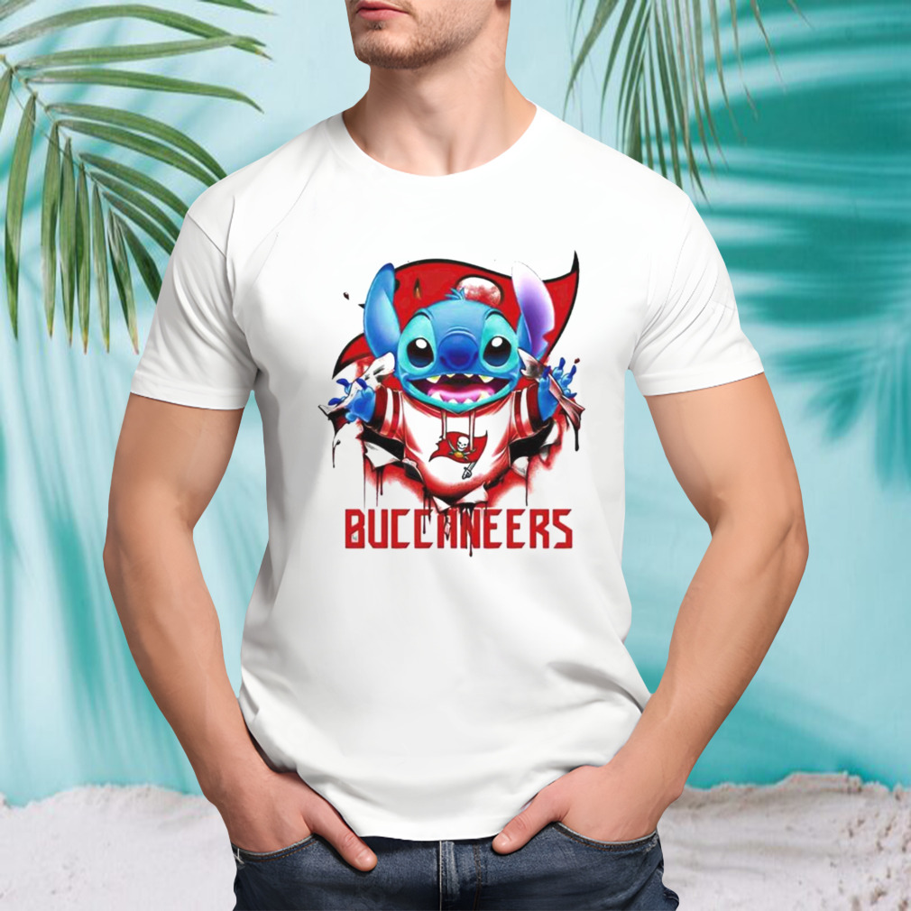 Stitch Inside Tampa Bay Buccaneers Logo 2024 T-shirt