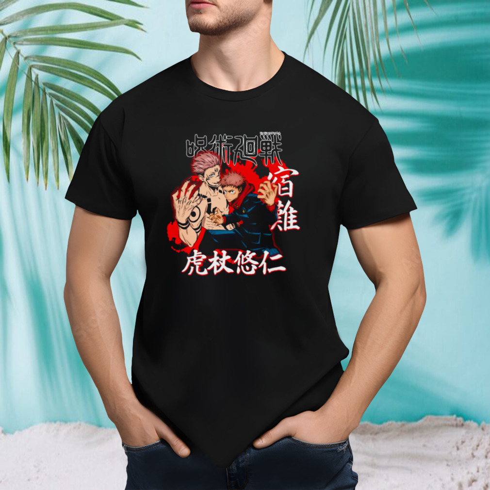 Sukuna And Itadori Kanji Text Jujutsu Kaisen shirt