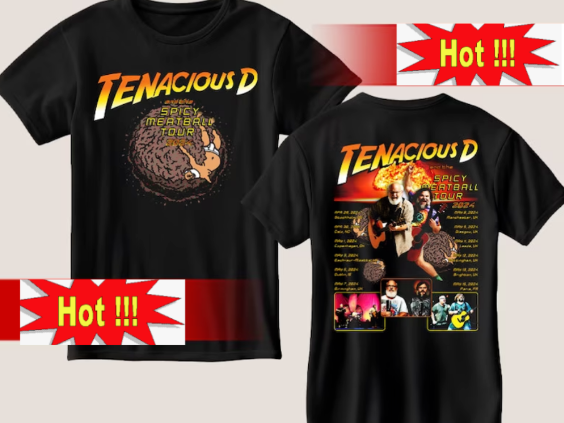 2023 Tour Tenacious D Spicy Meatball T-Shirt Tenacious D Band Fan Gift