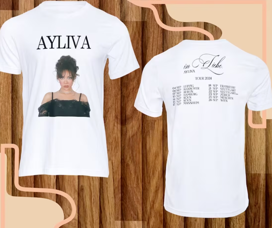 Ayliva Tour 2024 Music In Liebe White T-Shirt Gift For Fans Music