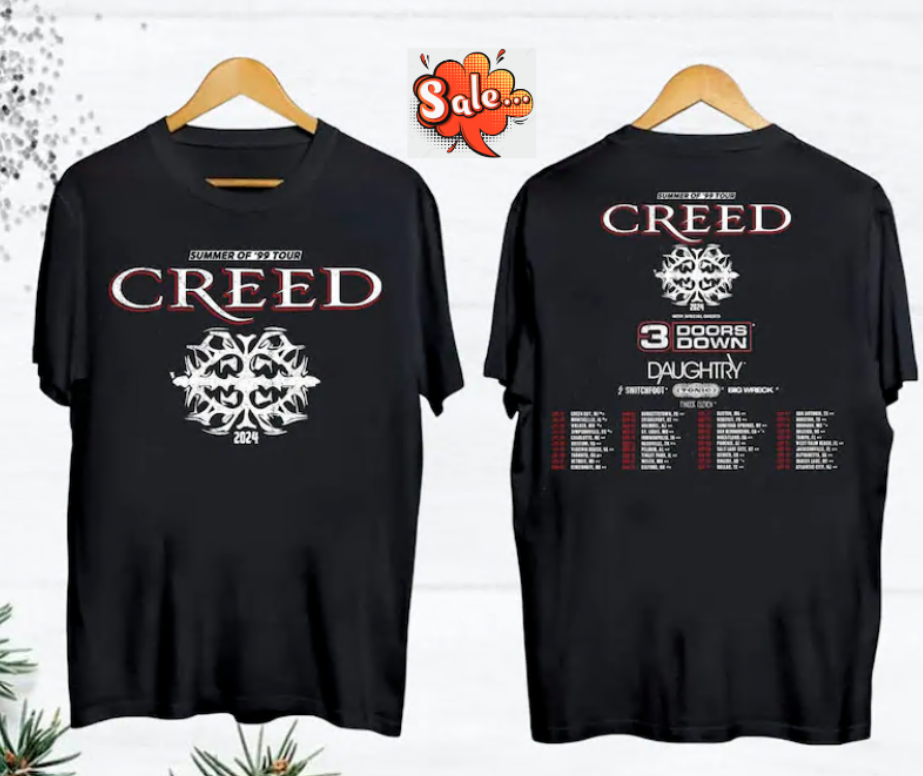 Creed Tour 2024 Band Shirt Summer 99 Fan T-Shirt