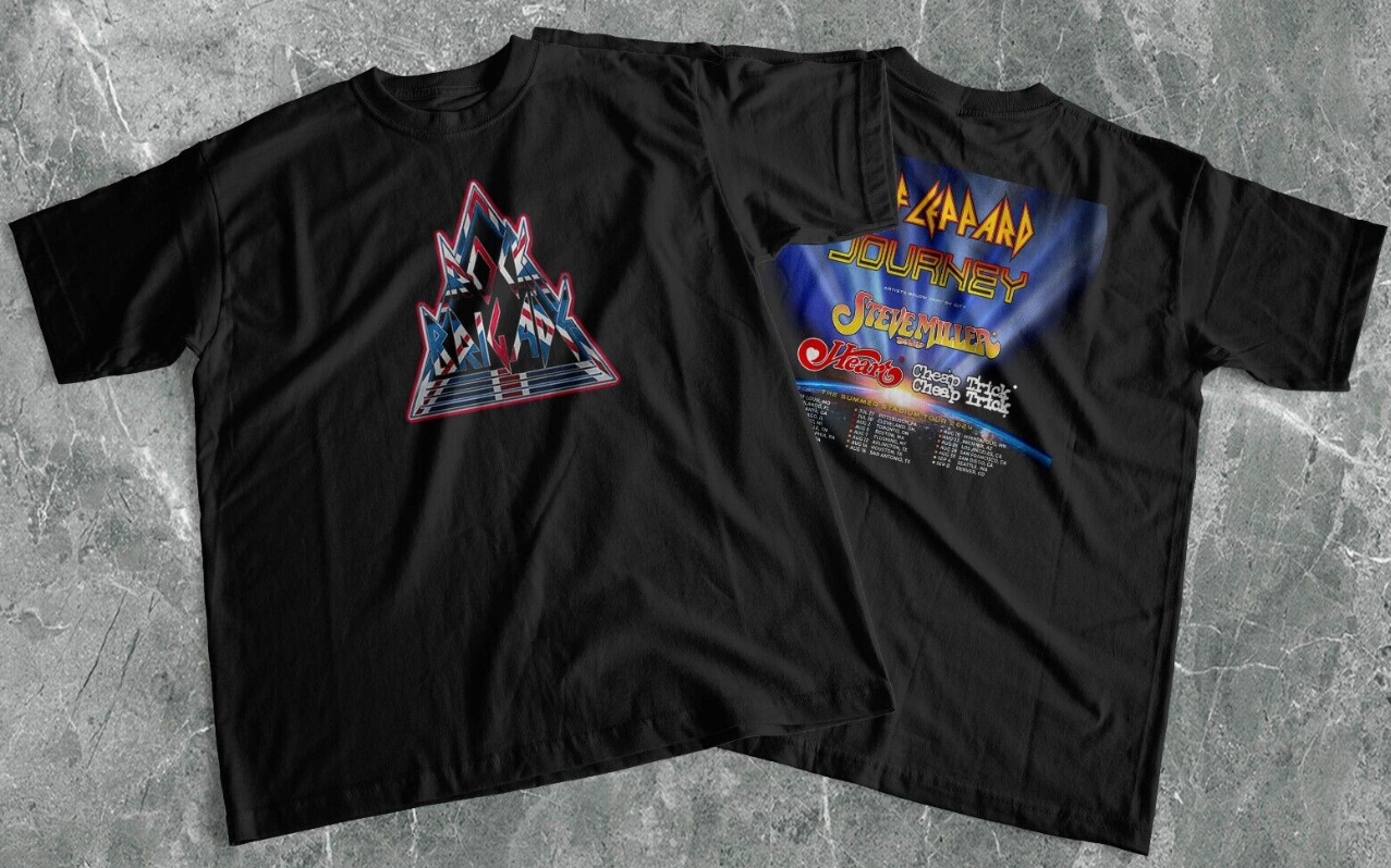 Def Leppard And Journey Summer Stadium Tour 2024 T-Shirt Gift Fans