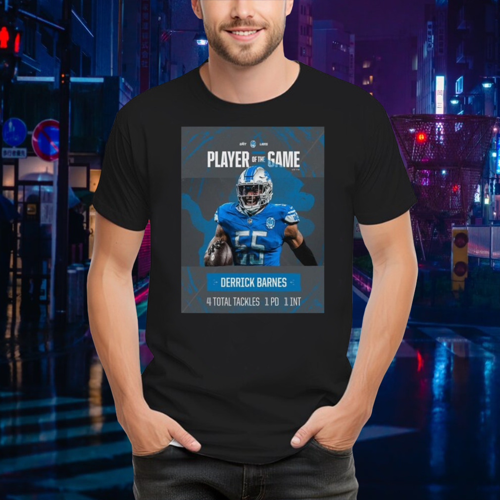 Detroit Lions Derrick Barnes 21 Is The Player Of The Divisional Game NFL Playoffs T-shirt