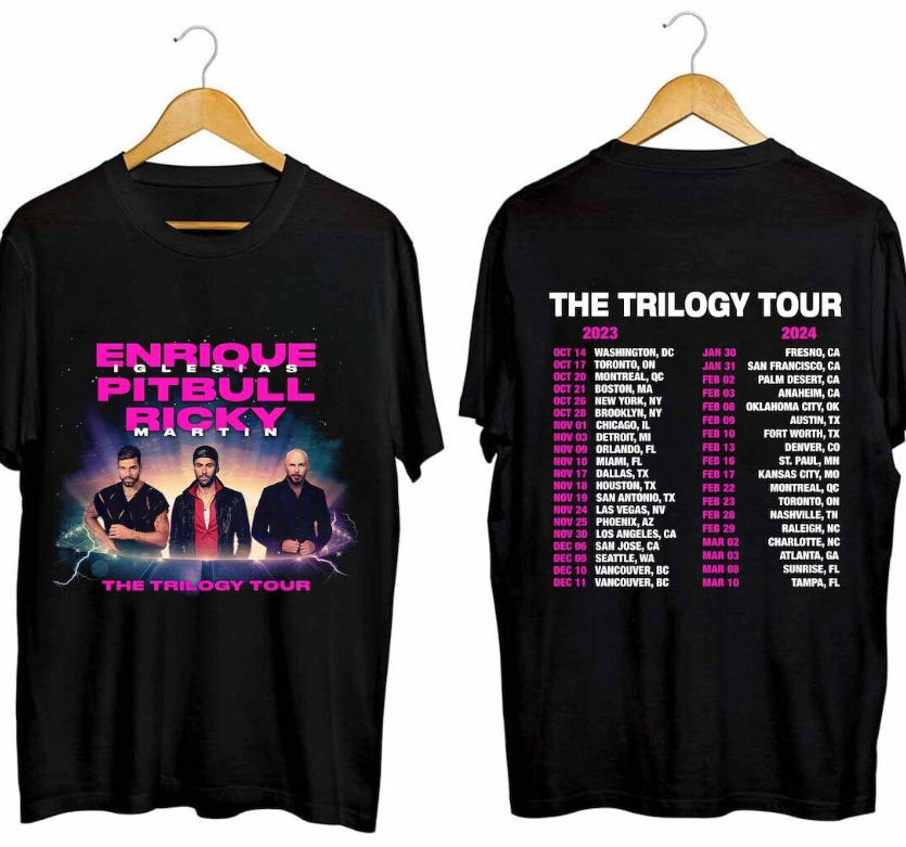 Enrique Iglesias X Pitbull X Ricky Martin The Trilogy Tour 2024 Shirt