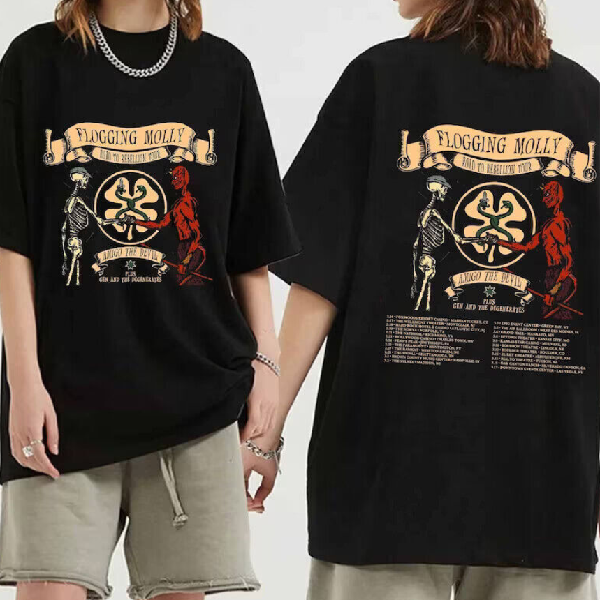 Flogging Molly Music Tour 2024 Shirt Unisex For Fans