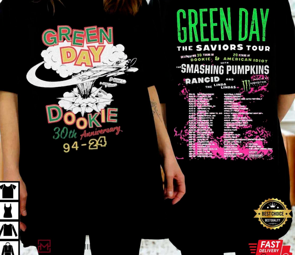 Green Day 30th Annivesary The Saviors 2024 Tour T-Shirt