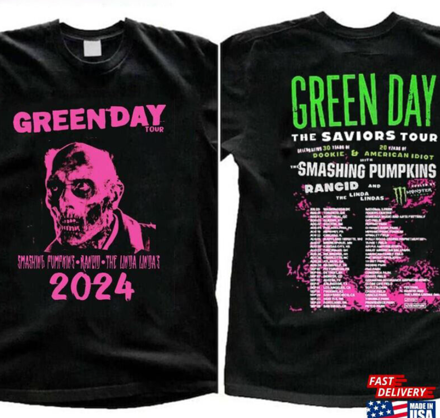 Green Day The Saviors 2024 Tour T-Shirts