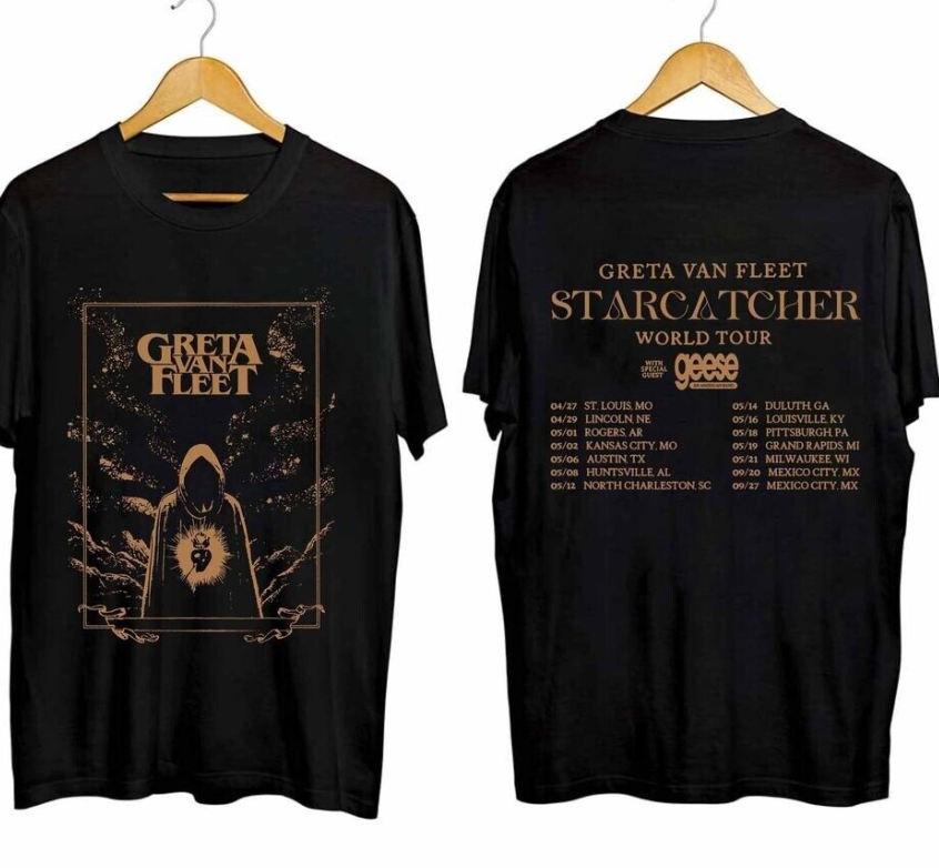 Greta Van Fleet' Starcatcher World Tour 2024 Double Sided Shirt